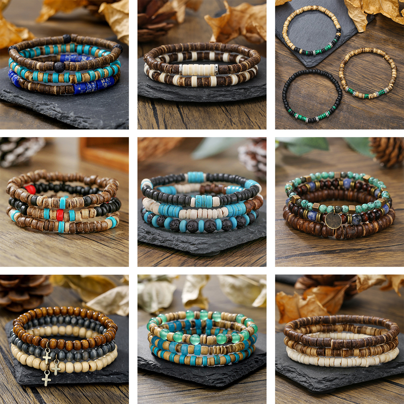 Wood Beaded Bracelet for Men,  - Ethnic Wear Men'S Fashion reseña y precio
