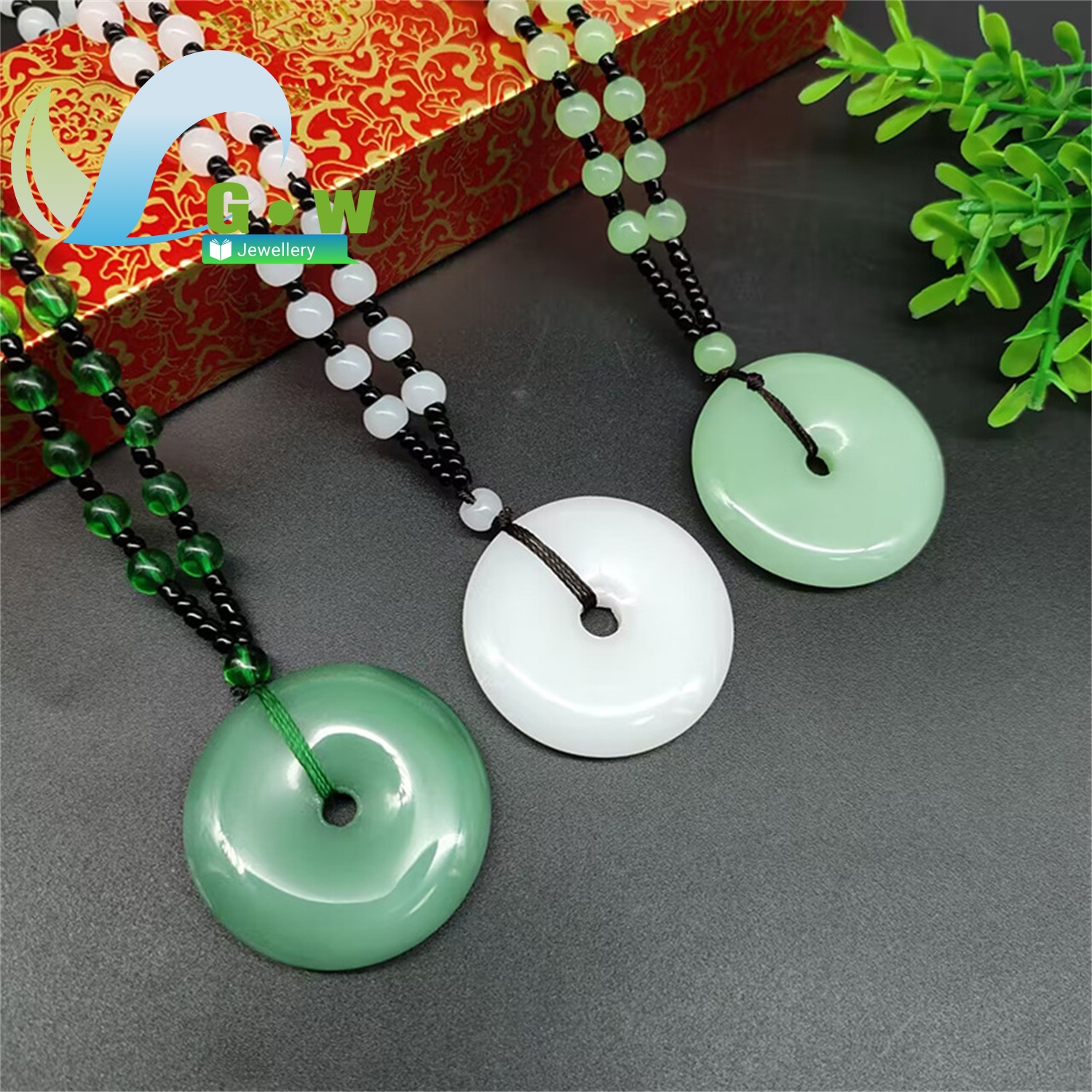 Large Jade Peace Pendant Neckl - Ethnic Fashion Store reseña y precio