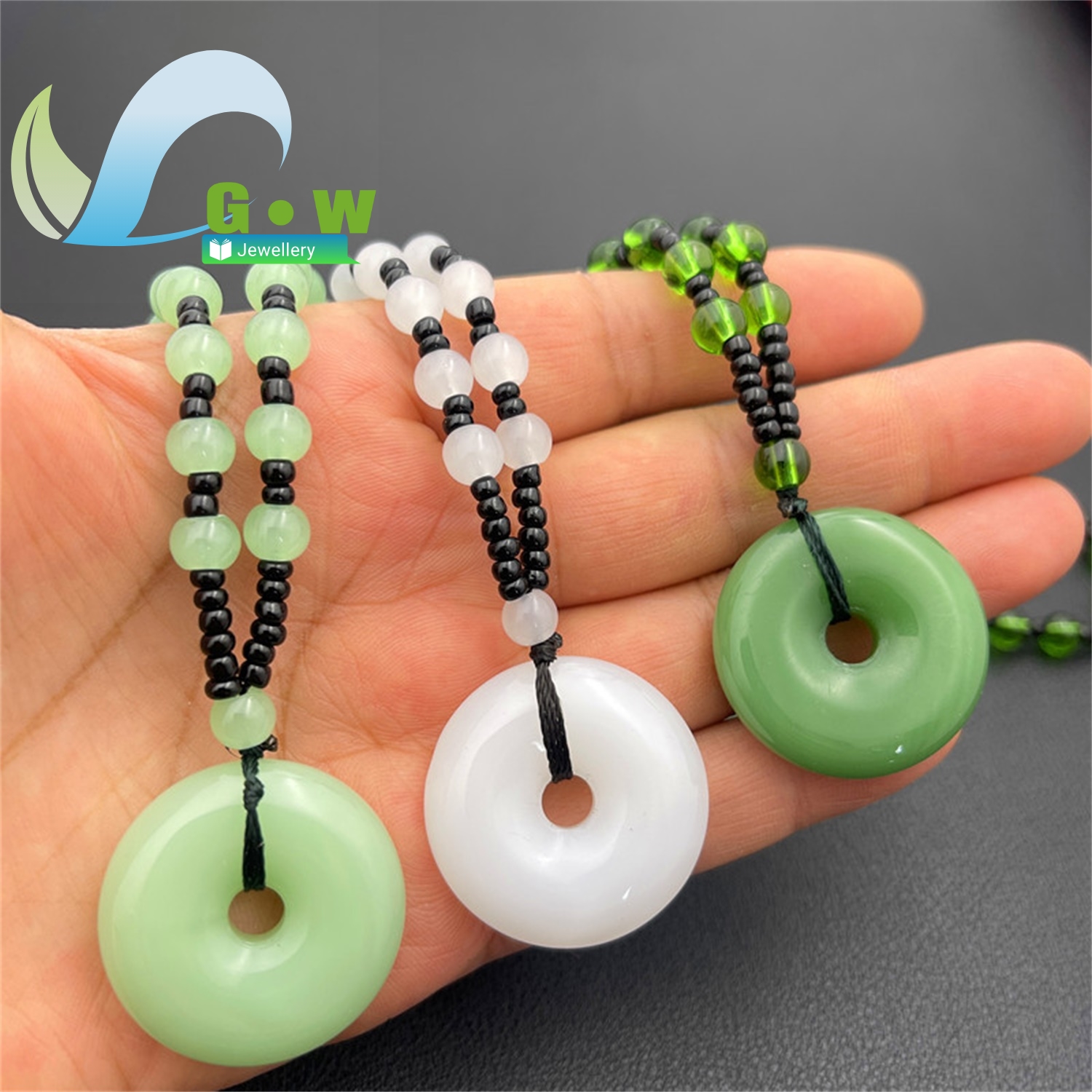 Large Jade Peace Pendant Neckl - Ethnic Fashion Store reseña y precio