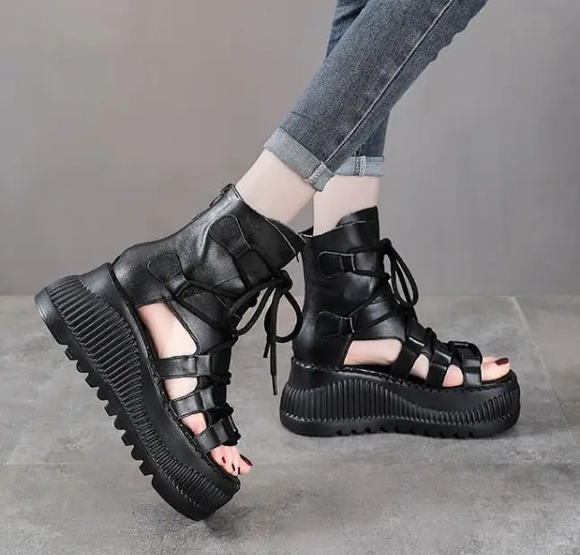 8CM Ethnic Cow Genuine Leather - Ethnic Fashion Women reseña y precio