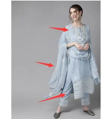 Traditional Indian Punjabi Emb - Salwar Kameez Set reseña y precio