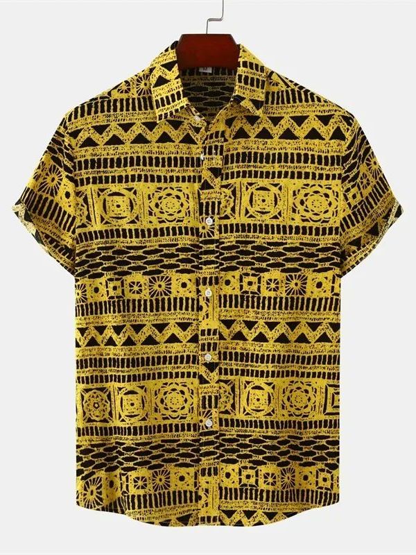 Men's Ethnic Style Short Sleev - Urban Ethnic Fashion reseña y precio