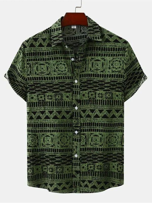 Men's Ethnic Style Short Sleev - Urban Ethnic Fashion reseña y precio