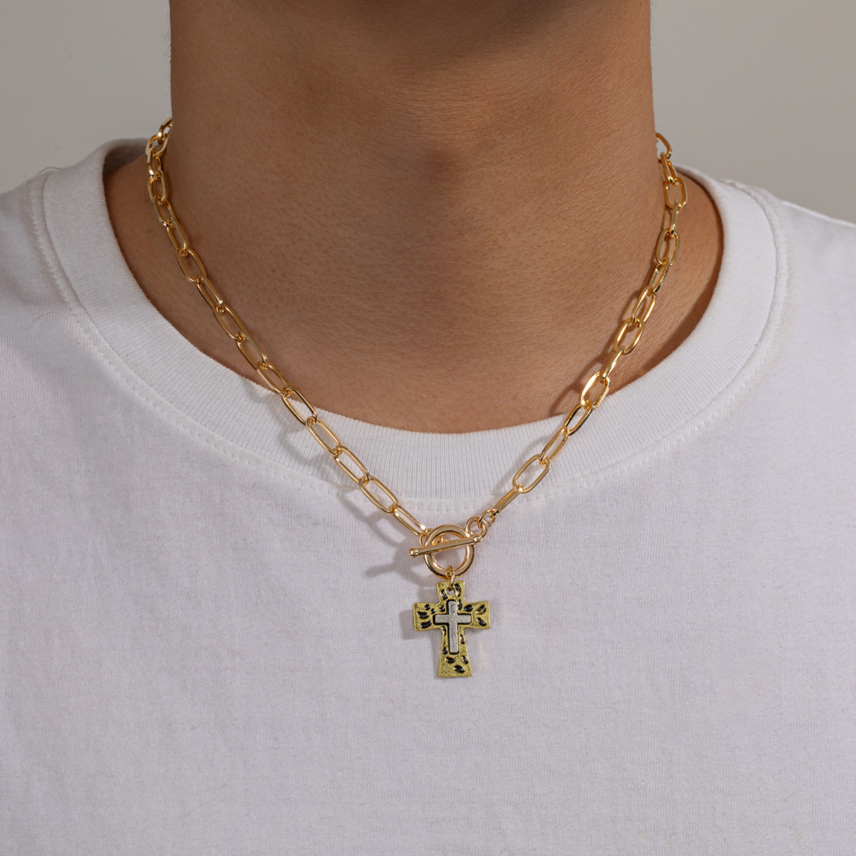 1 ethnic style two-color cross - Ethnic Wear Men'S Fashion reseña y precio
