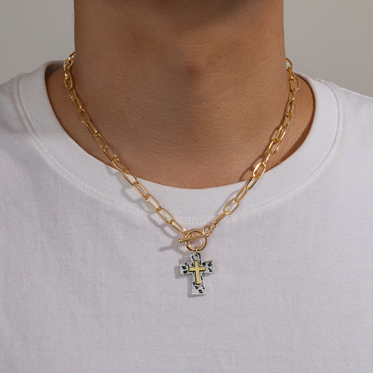 1 ethnic style two-color cross - Ethnic Wear Men'S Fashion reseña y precio