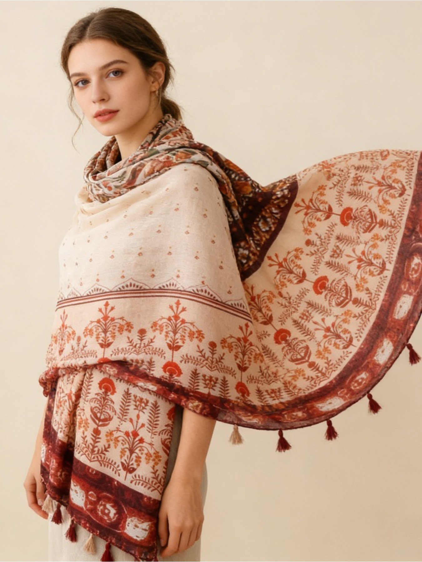 1Pc French retro printing atmo - Go Ethnic Fashion reseña y precio