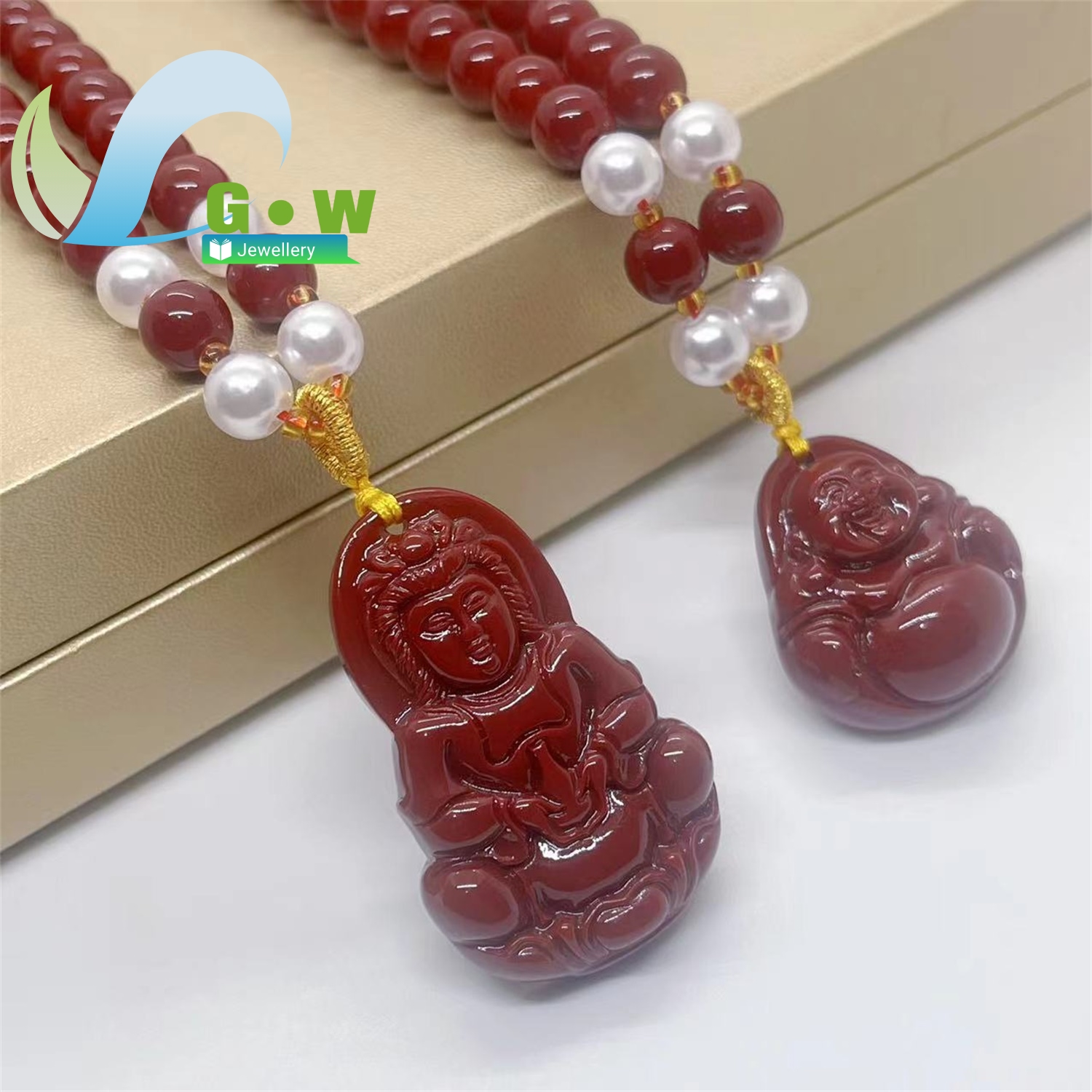 New Cinnabar Guanyin Buddha Pe - Ethnic Fashion Store reseña y precio