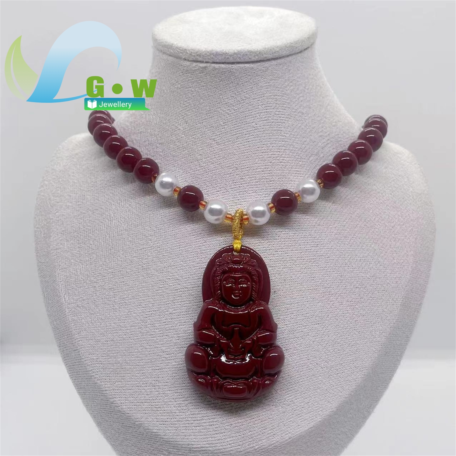 New Cinnabar Guanyin Buddha Pe - Ethnic Fashion Store reseña y precio