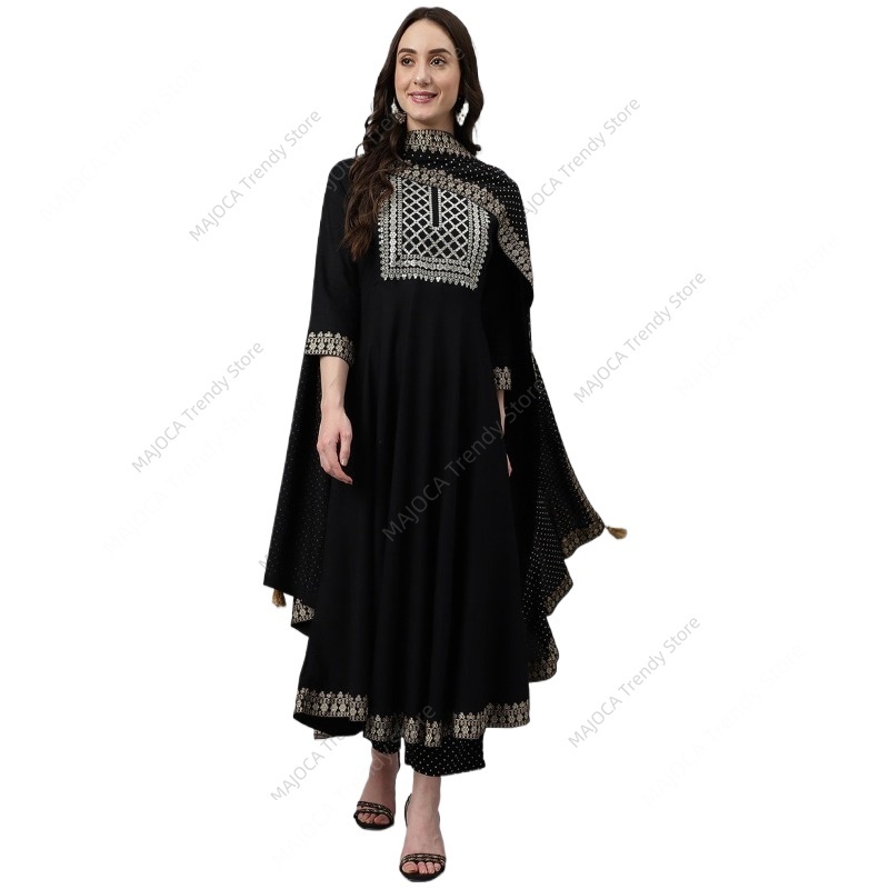Indian Pakistani Women Black R - Salwar Kameez Set reseña y precio