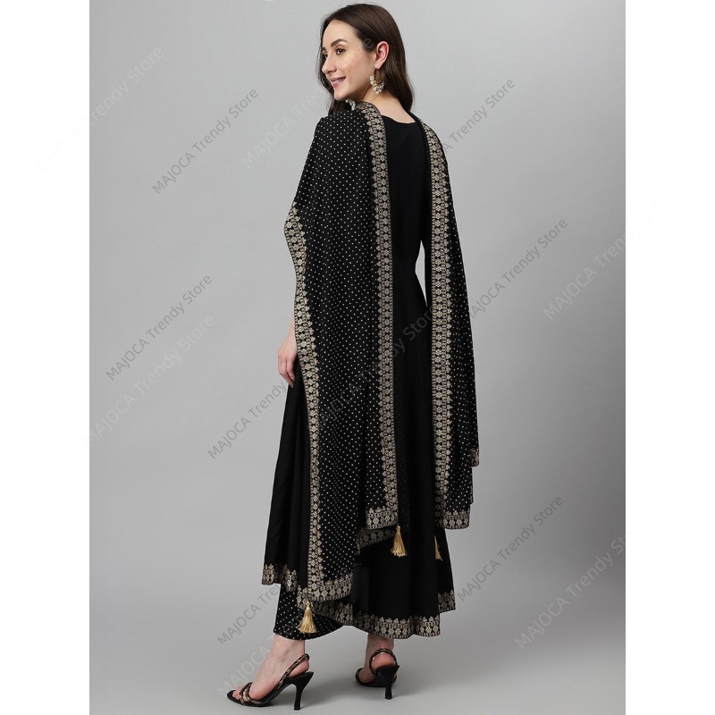 Indian Pakistani Women Black R - Salwar Kameez Set reseña y precio