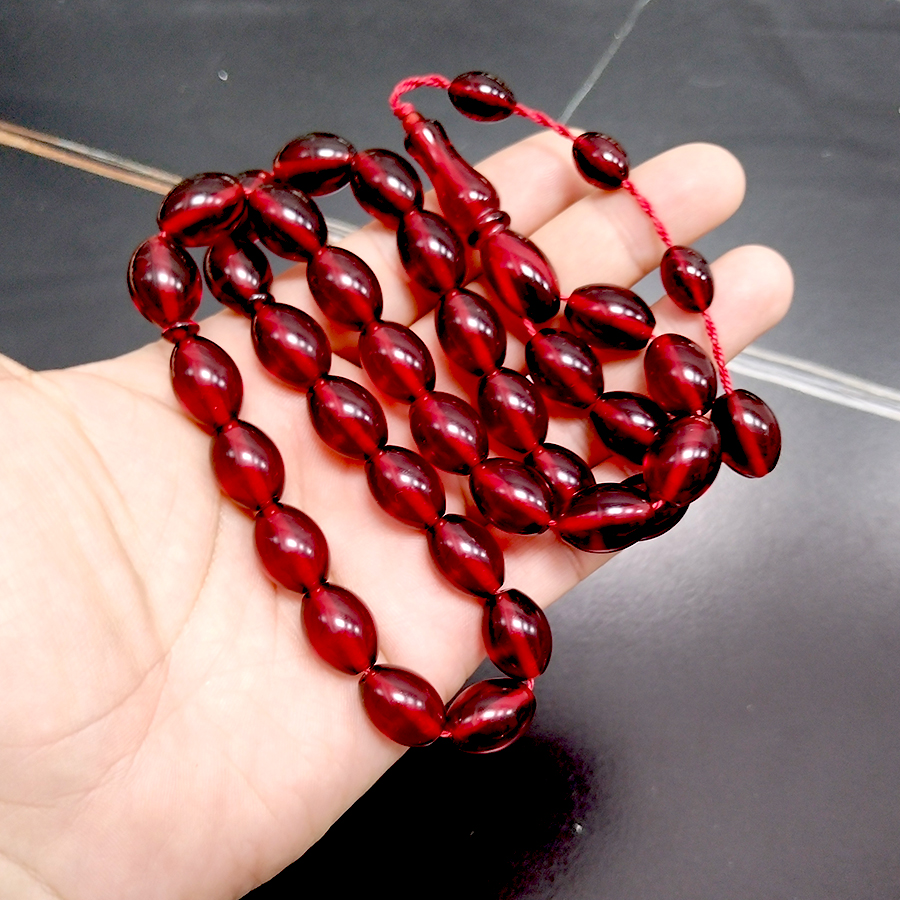 Tasbih Red resin 33 prayer bea - Ethnic Fashion Store reseña y precio