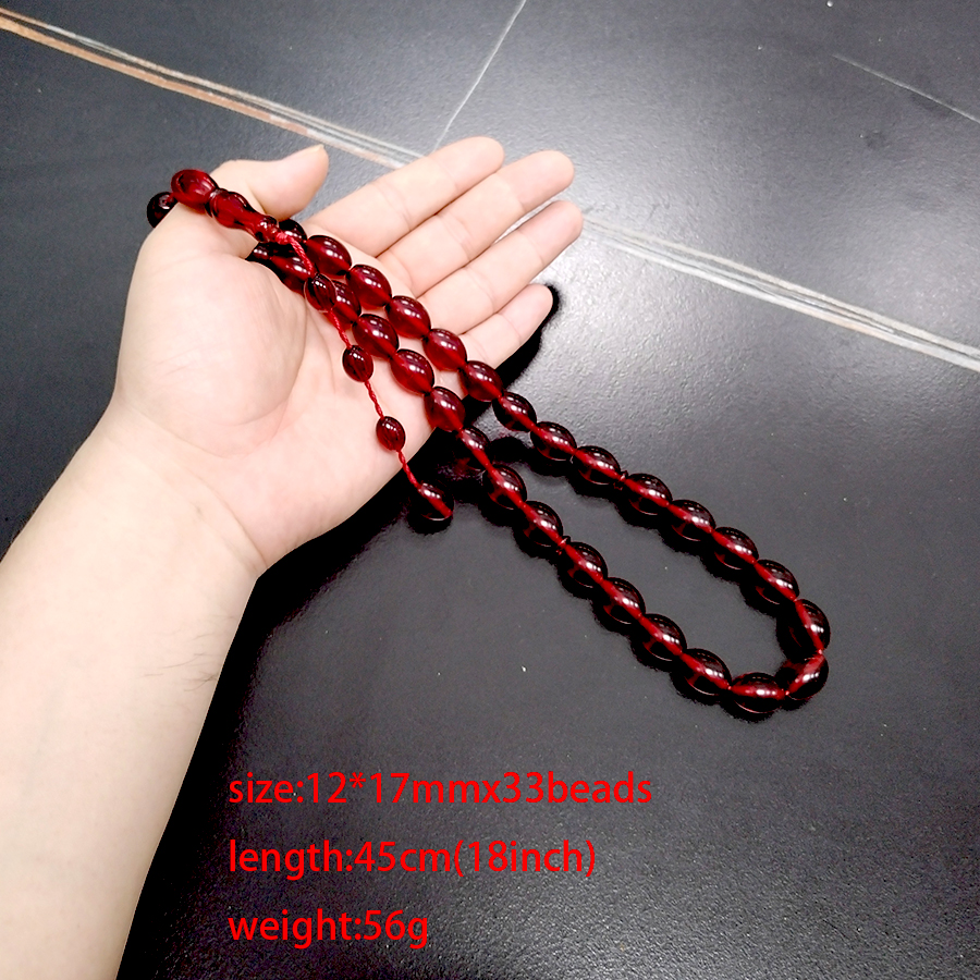 Tasbih Red resin 33 prayer bea - Ethnic Fashion Store reseña y precio