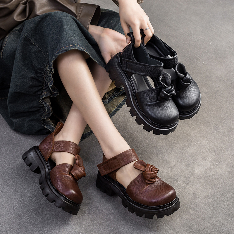 5cm Ethnic Knot Platform Wedge - Ethnic Fashion Women reseña y precio