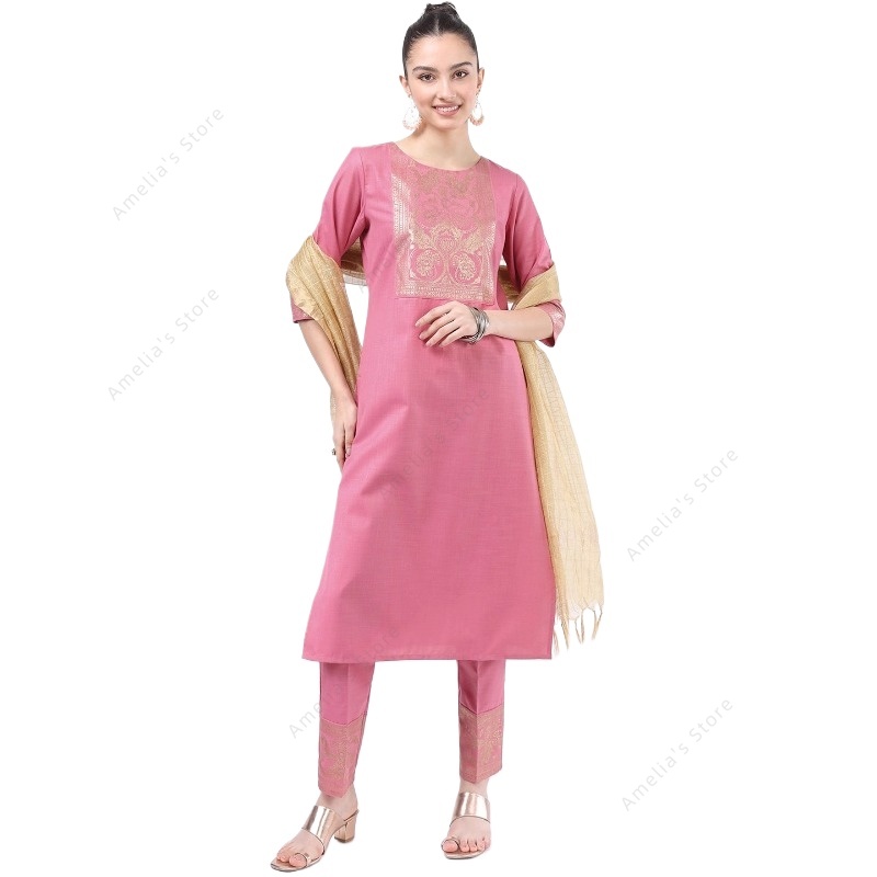 Indian/Pakistani Women's Pink  - Salwar Kameez Set reseña y precio