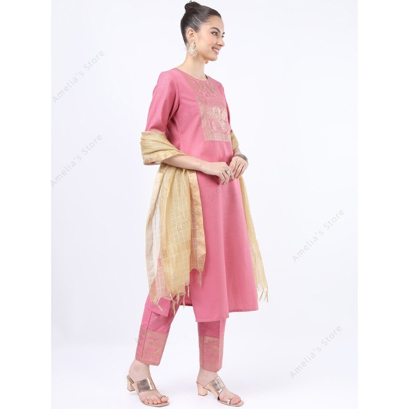 Indian/Pakistani Women's Pink  - Salwar Kameez Set reseña y precio