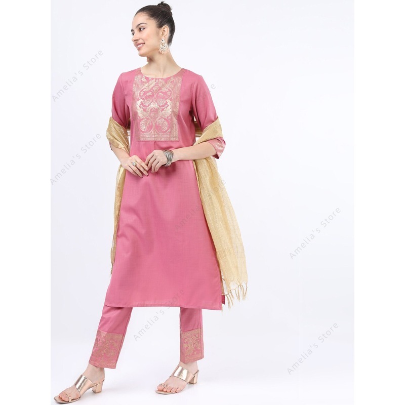 Indian/Pakistani Women's Pink  - Salwar Kameez Set reseña y precio