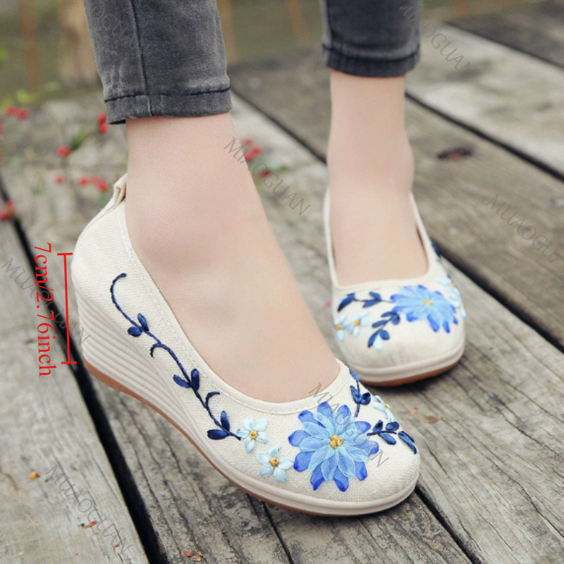 Embroidered Women Comfort Wedg - Ethnic Fashion Women reseña y precio