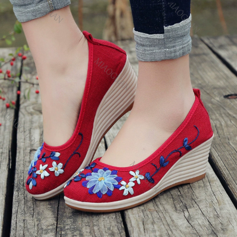 Embroidered Women Comfort Wedg - Ethnic Fashion Women reseña y precio