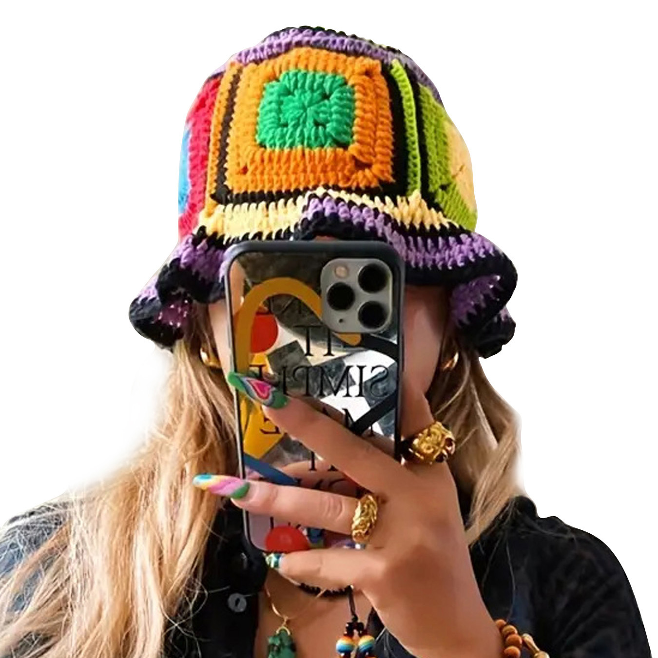 Purple-Edged Zuma Hat, Hand-Kn - Go Ethnic Fashion reseña y precio