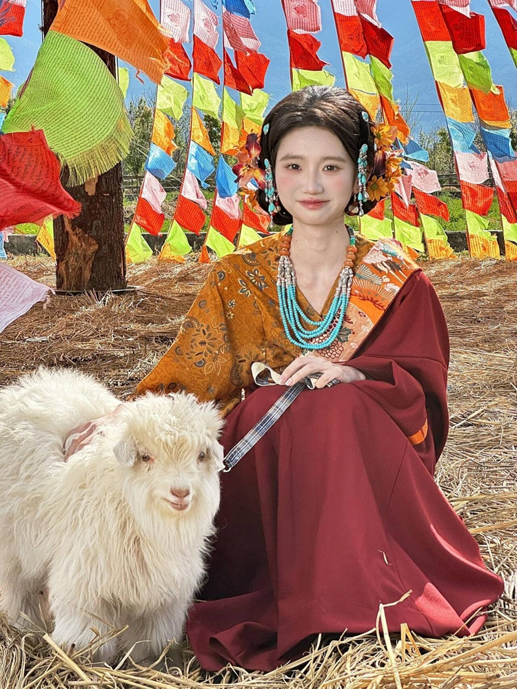 New Style Tibetan Costume Danc - Ethnic Fashion Shoot reseña y precio