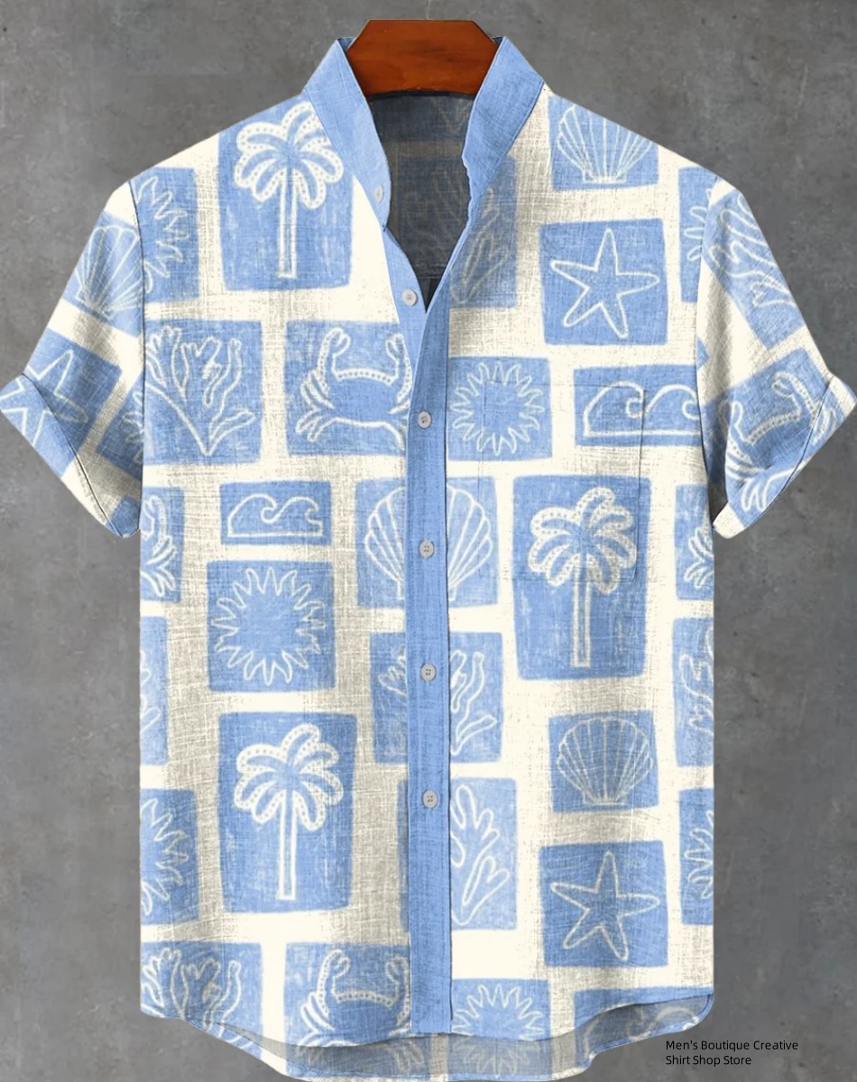 New Linen Men's 3D Ethnic Patt - Ethnic Fast Fashion reseña y precio