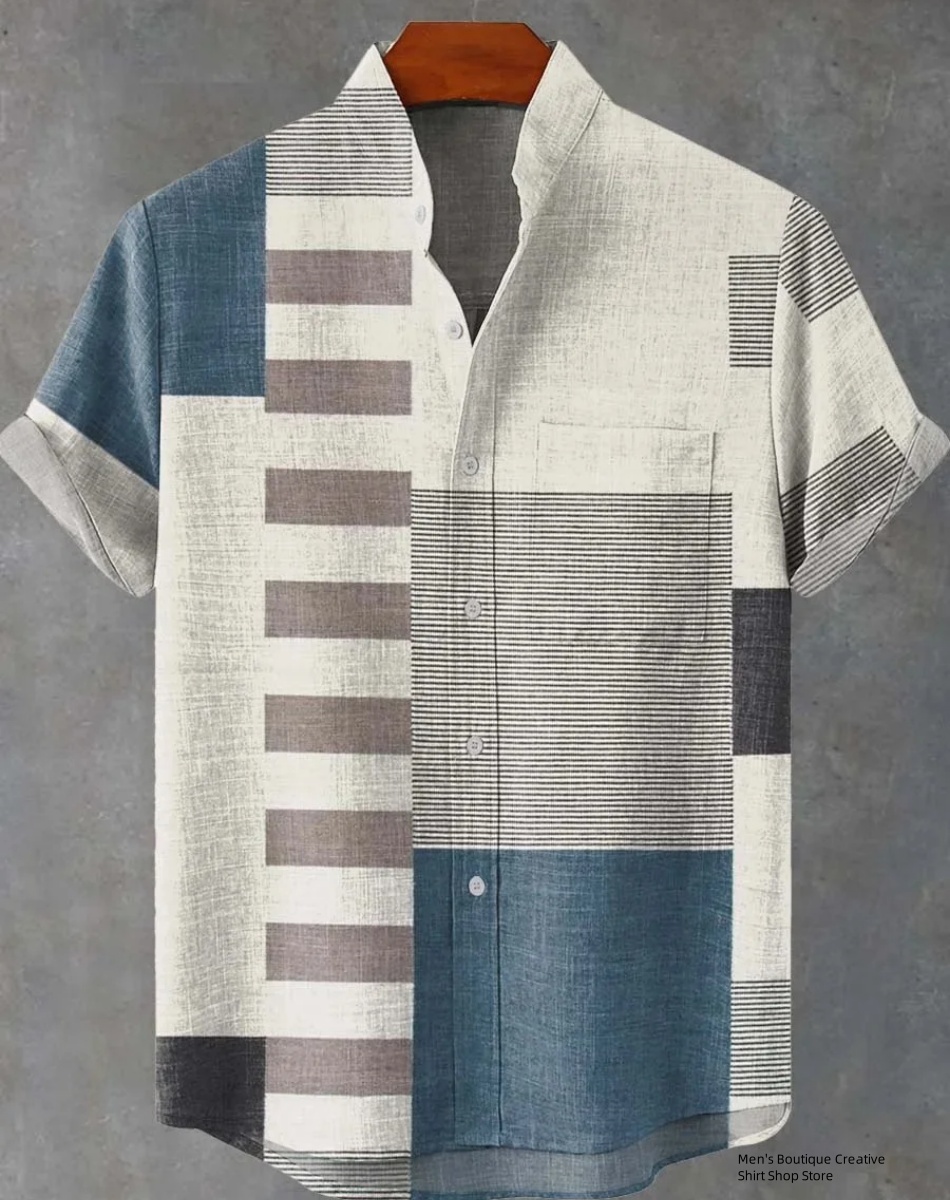 New Linen Men's 3D Ethnic Patt - Ethnic Fast Fashion reseña y precio