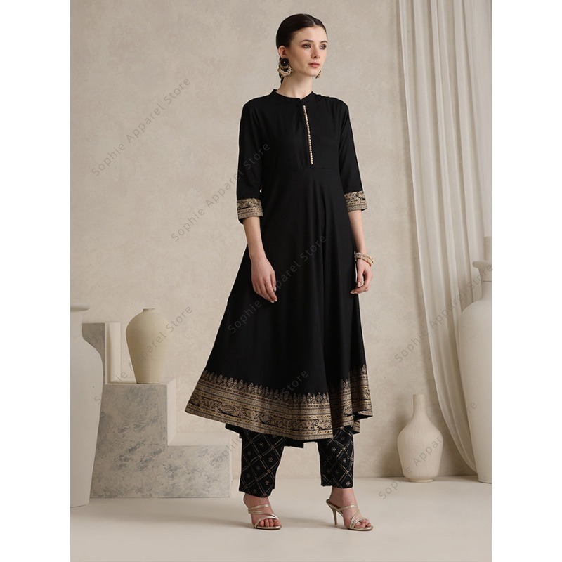 Elegant Black Indian Salwar Ka - Salwar Kameez Set reseña y precio