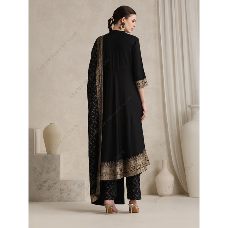 Elegant Black Indian Salwar Ka - Salwar Kameez Set reseña y precio