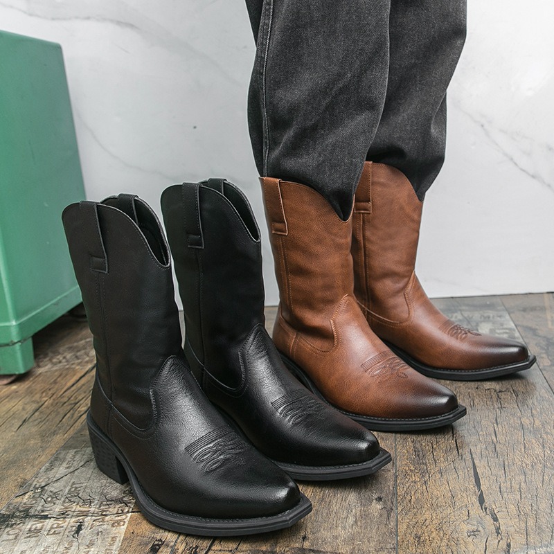 Men Boots Classic Embroidery W - The Ethnic Fashion reseña y precio