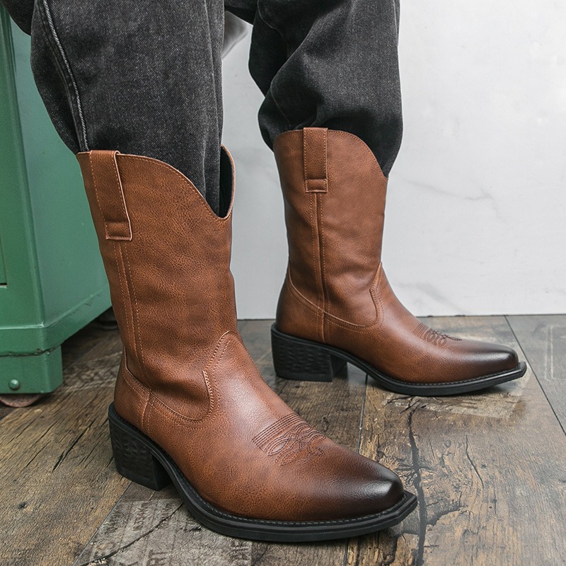 Men Boots Classic Embroidery W - The Ethnic Fashion reseña y precio